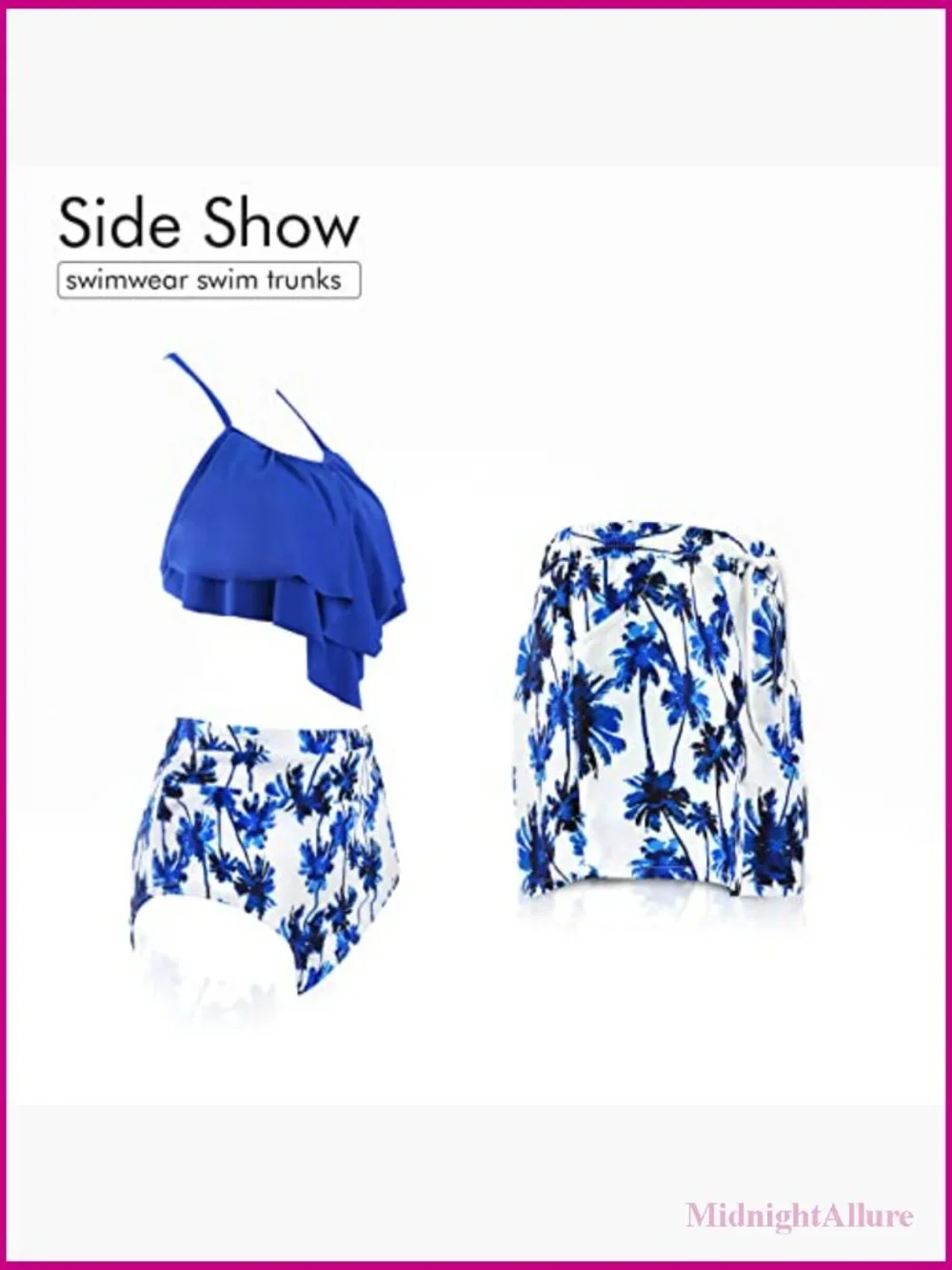 Women's Bikini Set with Matching Swim Trunks for Family Beach Summer